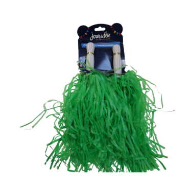 Pompons de cheerleader verts pour soirées festives et sportives | jourdefete.com.