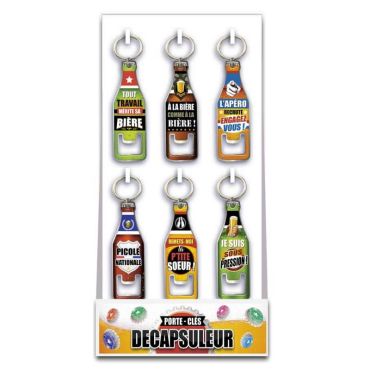 porte-clé en métal décapsuleur alcool | jourdefete.com
