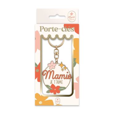 Porte-clés "Mamie je t'aime" avec un design coloré | jourdefete.com