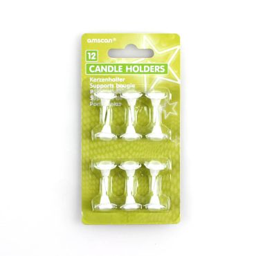 12 Supports pour Bougies Blancs