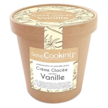 Pot de préparation en poudre pour crème glacée saveur vanille ScrapCooking | jourdefete.com