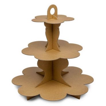 presentoir 3 etages en carton kraft | jourdefete.com