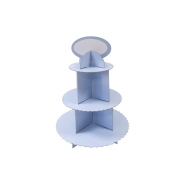 Présentoir à cupcakes 3 étages bleu ciel | jourdefete.com