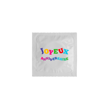 Préservatif Humoristique "Joyeux Anniversaire"