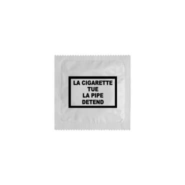 Préservatif Humoristique "La Cigarette Tue"