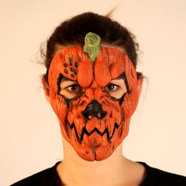 Masque en Latex de Citrouille Démoniaque