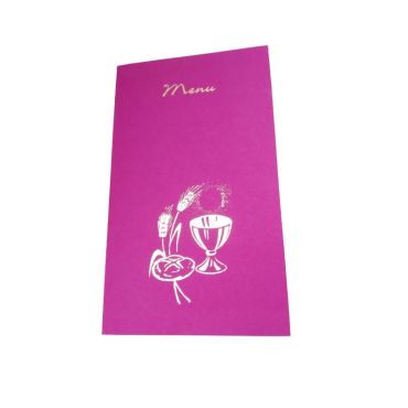 Lot de 10 menus - Fuchsia | jourdefete.com