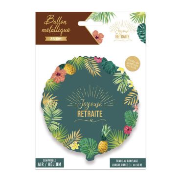 Ballon Métallique Rond - Joyeuse Retraite | jourdefete.com