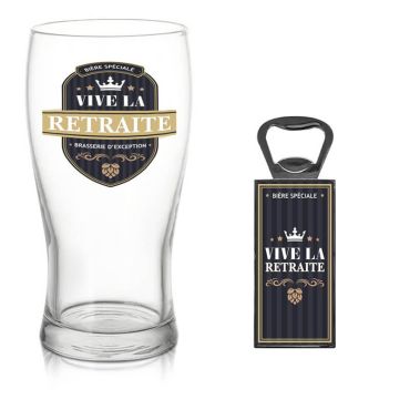 Coffret à bière Vive la retraite 