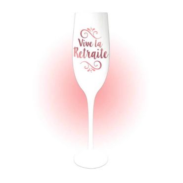 flûte à champagne vive la retraite rose gold | jourdefete.com