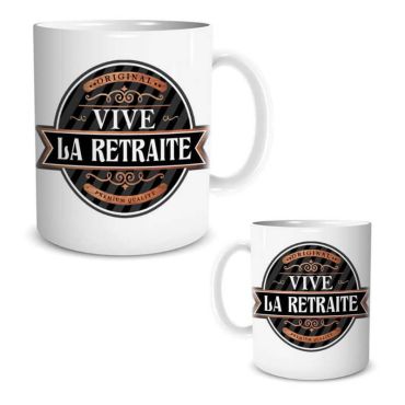 mug cadeau vive la retraite | jourdefete.com