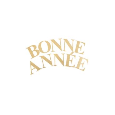 Stickers Bonne Année Paillettes Or De 15 à 18 cm