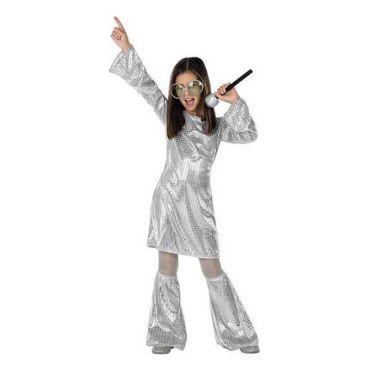 robe disco argentée pour fille | jourdefete.com