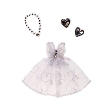 Robe de Princesse et Bijoux Autocollants - Blanc