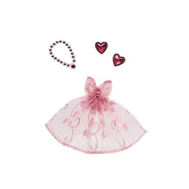 Robe de Princesse et Bijoux Autocollants - Rose
