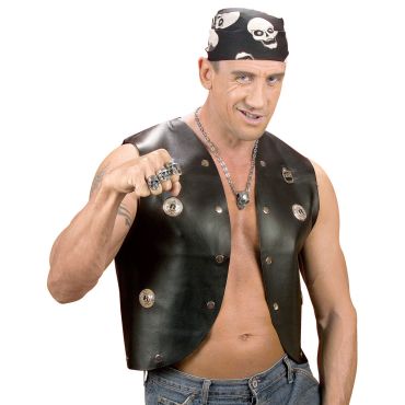 Déguisement rockeur homme avec gilet clouté| jourdefete.com