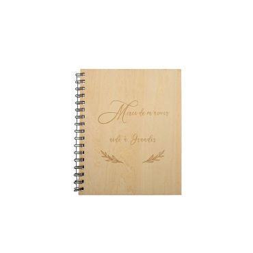 Carnet de Notes en Bois - Modèle Merci de m'avoir aidé à grandir