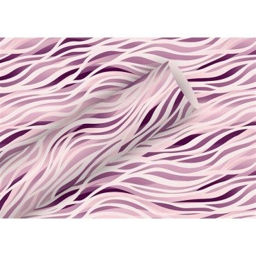 Papier cadeau Vagues Violet aux motifs ondulés modernes | jourdefete.com