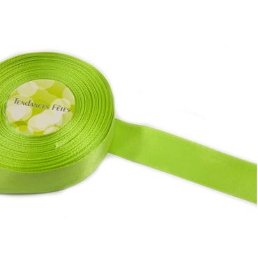 Ruban en Satin 25 mm - Vert Anis
