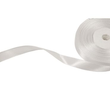 Ruban satin blanc simple face pour décoration et emballage élégant | jourdefete.com