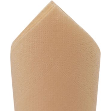 50 serviettes microgaufrées couleur kraft de 38 cm | jourdefete.com