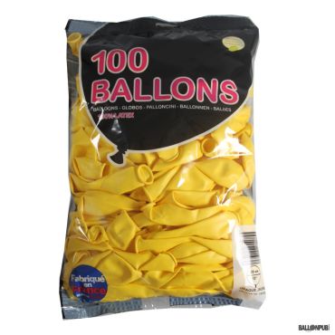 100 Ballons de Baudruche couleur Jaune