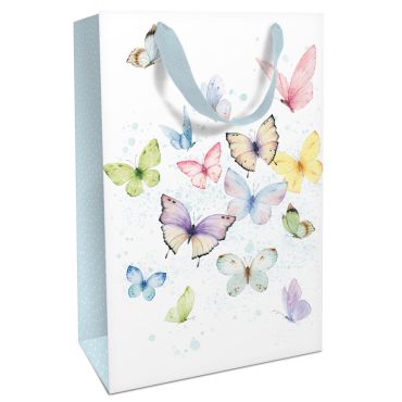 Sac cadeau Papillons, motif papillons pastel | jourdefete.com