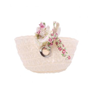 Petite panière à anneaux - Blanc