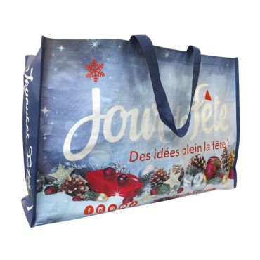 Sac cabas Jour de Fête Noël avec ambiance enneigée | jourdefete.com
