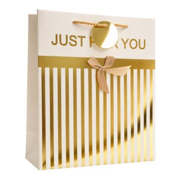 Sac cadeau en papier - Just For You - Taille M Sac cadeau en papier - Just For You - Taille M