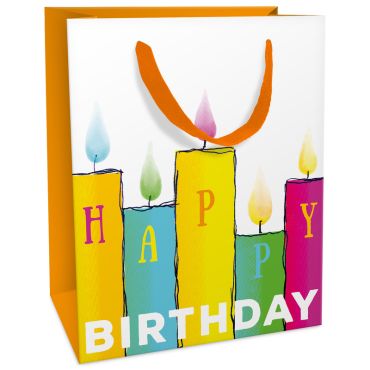 Sac cadeau petite taille Bougies colorées pour anniversaire | jourdefete.com