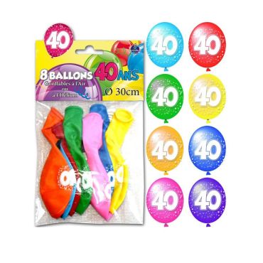 Ballons de Baudruche Anniversaire 40 ans