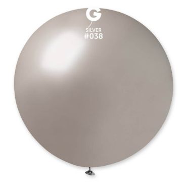 1 ballon métallisé 80 cm argent| jourdefete.com