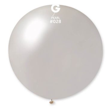 1 ballon métallisé 80 cm perle | jourdefete.com