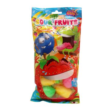 Sachet de bonbons fruits poudrés acidulés multicolores Sour Fruits | jourdefete.com