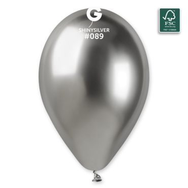 4 ballons argent shiny de 33 cm | jourdefete.com