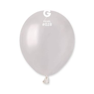 50 ballons métallisés 13 cm perle | jourdefete.com
