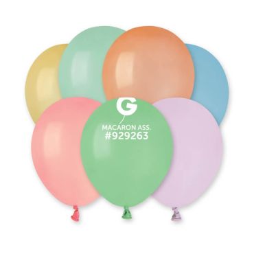 assortiment de 50 ballons en latex bio 13 cm gamme macaron | jourdefete.com