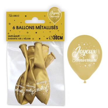 ballons-or-métallisé-joyeux-anniversaire | jourdefete.com