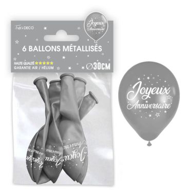 ballons-argent-métallisé-joyeux-anniversaire | jourdefete.com