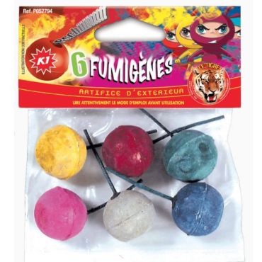 Artifices Ludiques - Sachet de 6 Boules de Fumigènes | jourdefete.com