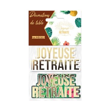 Sachet de 20 décorations de table pour retraite | jourdefete.com