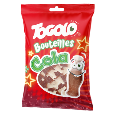 Bonbons bouteilles goût cola acidulé Togolo 125g | jourdefete.com Bonbons bouteilles goût cola acidulé Togolo 125g | jourdefete.com