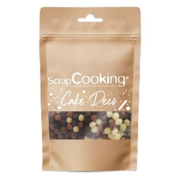 Mini perles décoratives chocolat blanc, lait et noir | jourdefete.com