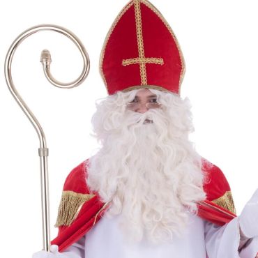 perruque et barbe de saint Nicolas pour adulte | jourdefete.com