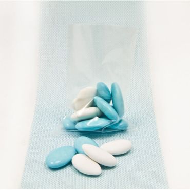 25 Sachets transparents Alimentaires avec Rabat Autocollant