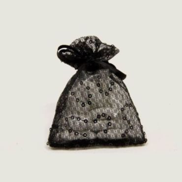 Lot de 6 Sachets Fantaisie Pailletés - Noir