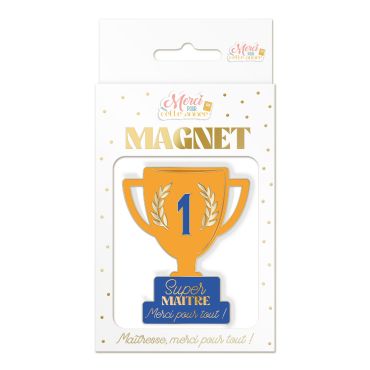 Magnet trophée Super Maître pour enseignant | jourdefete.com