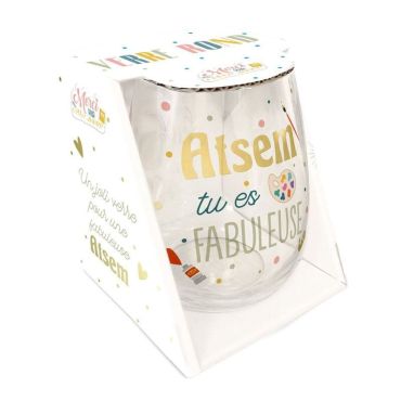 Un verre rond à offrir à l'ATSEM de votre enfant | jourdefete.com