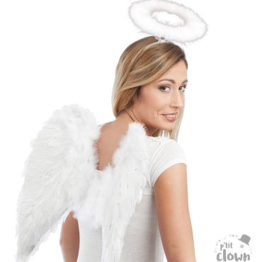Serre-tête avec halo blanc pour déguisement ange | jourdefete.com